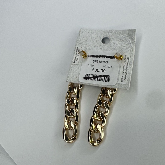 NWT Free people floating chain earring gold - Picture 3 of 3